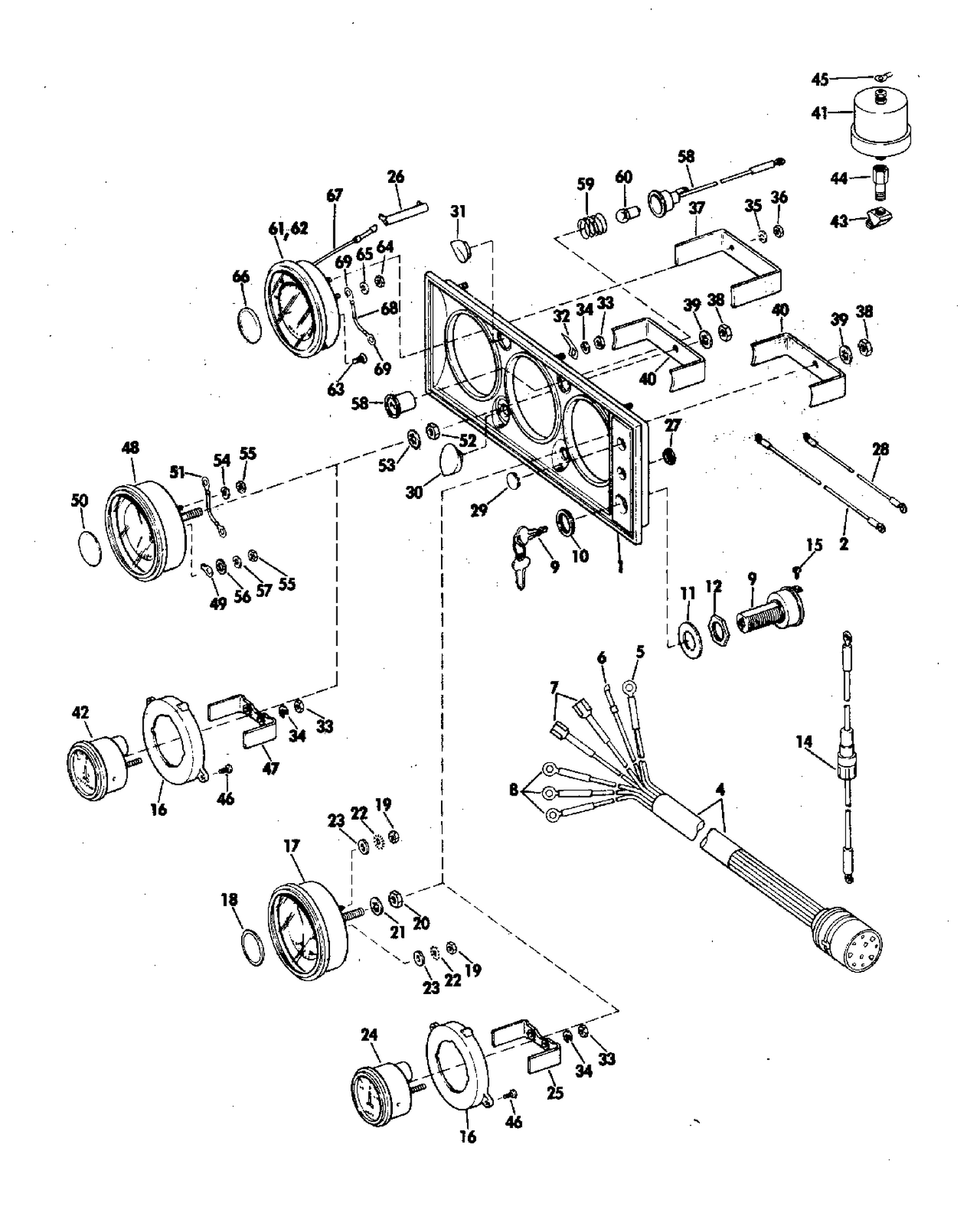 INSTRUMENT, PANEL AND STUD ASSEMBLY OPTIONAL ITEM-ALL MODELS