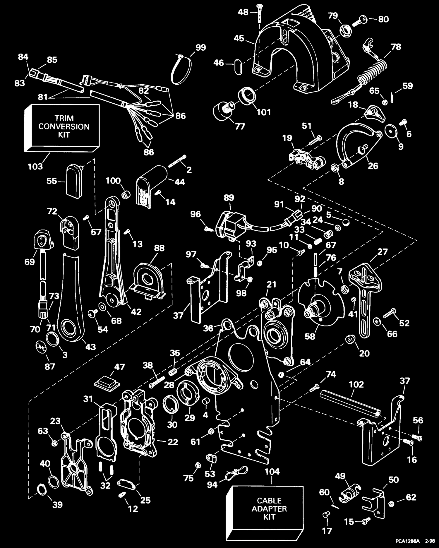 REMOTE CONTROL -- BINNACLE -- SINGLE LEVEL -- KEY SWITCH