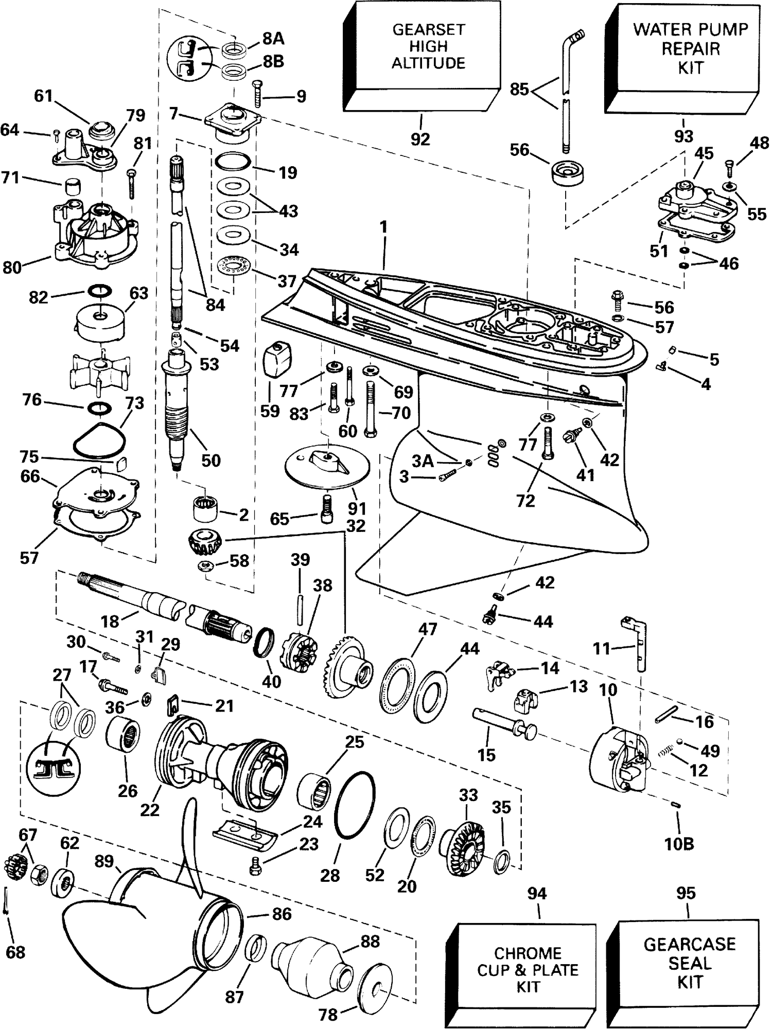 GEARCASE - STANDARD ROTATION - VL - HGL MODELS