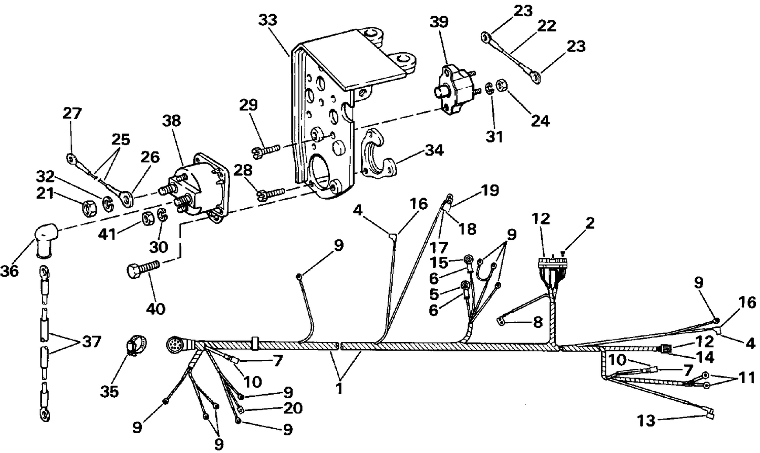 ENGINE WIRE HARNESS & BRACKET