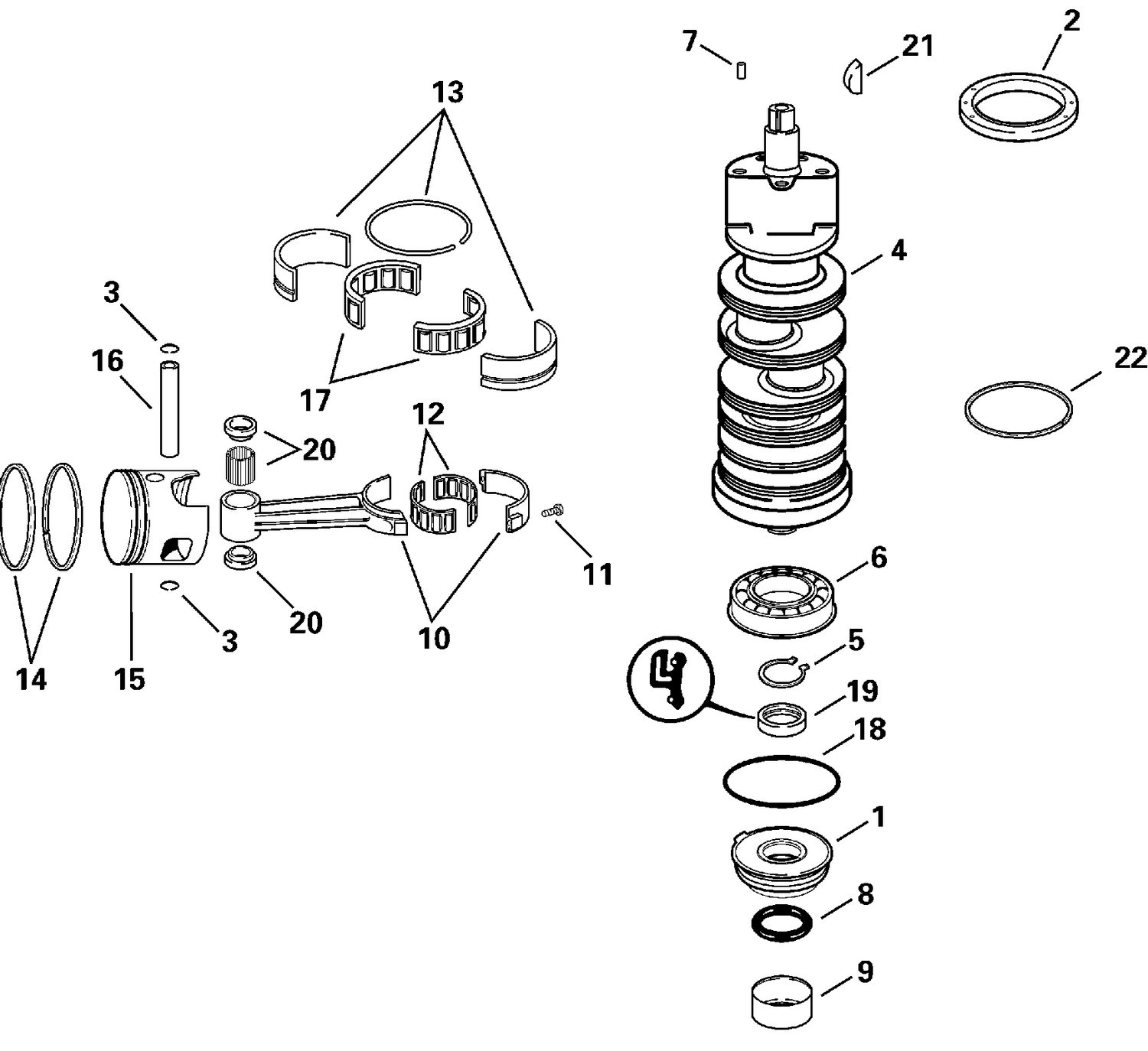 CRANKSHAFT & PISTON