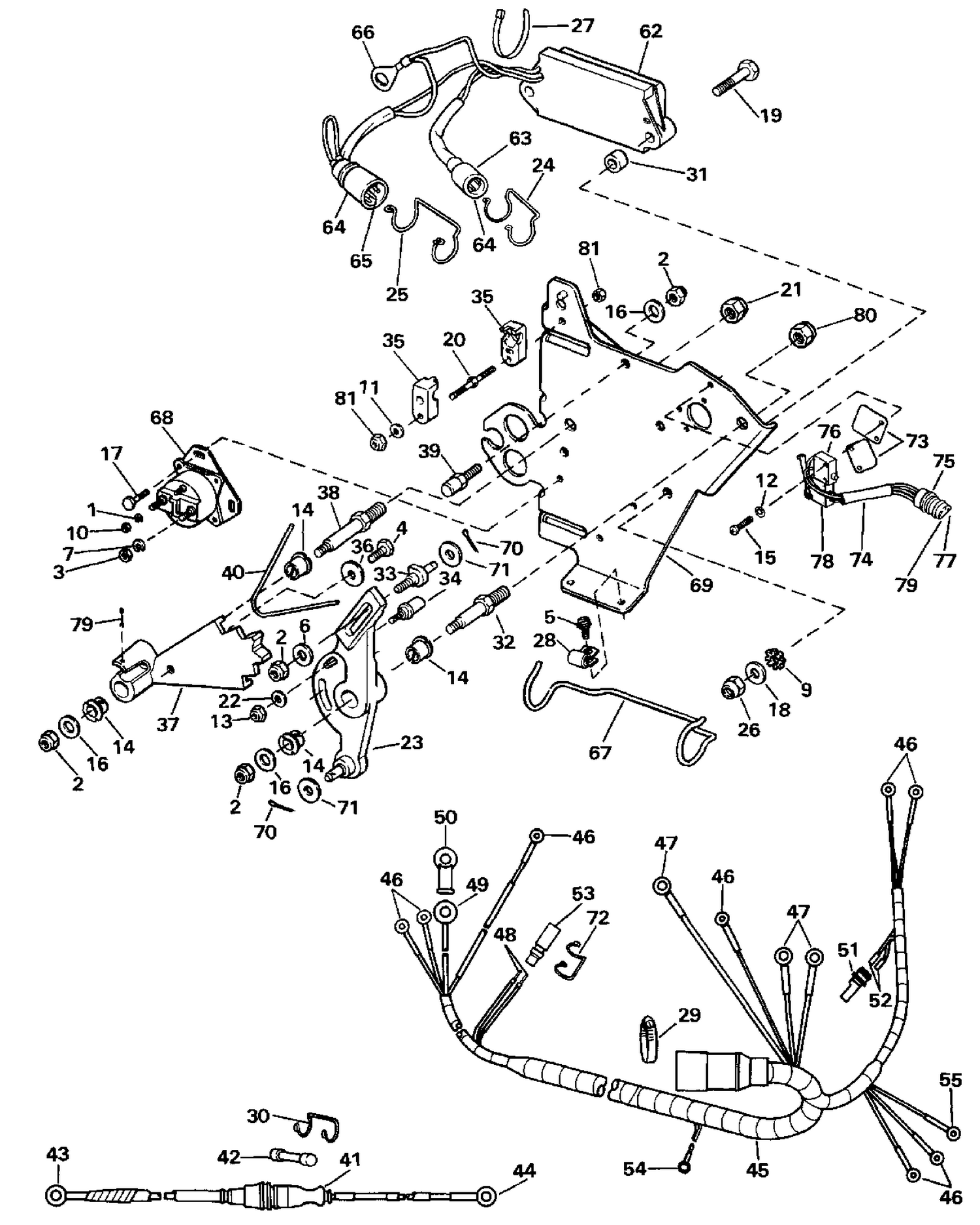 WIRE HARNESS, BRACKET & SOLENOID