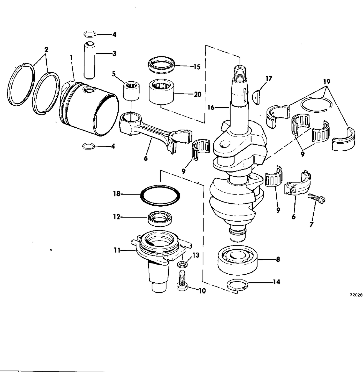 CRANKSHAFT AND PISTON