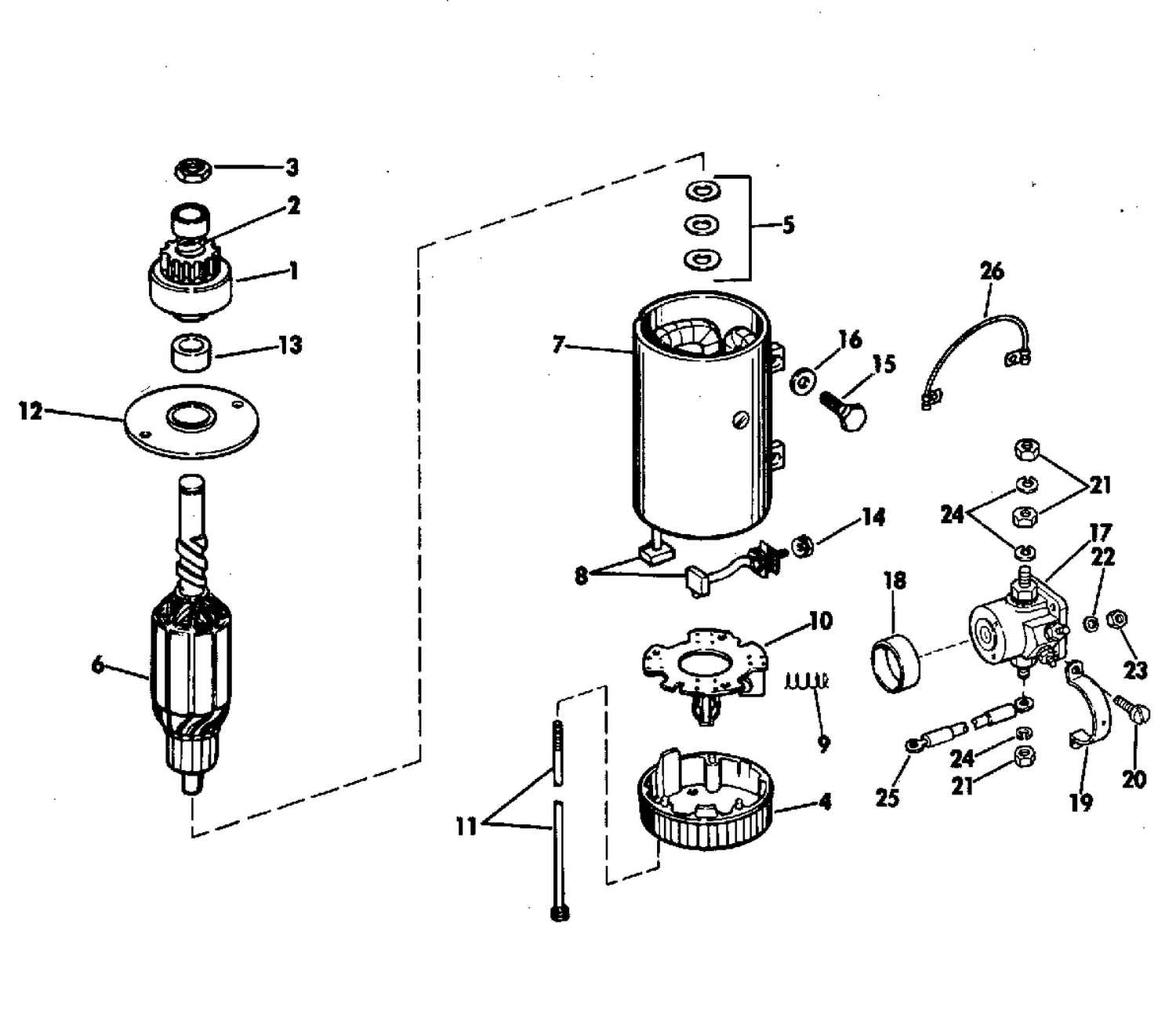 ELECTRIC STARTER & SOLENOID PRESTOLITE MODELS MGD-4110