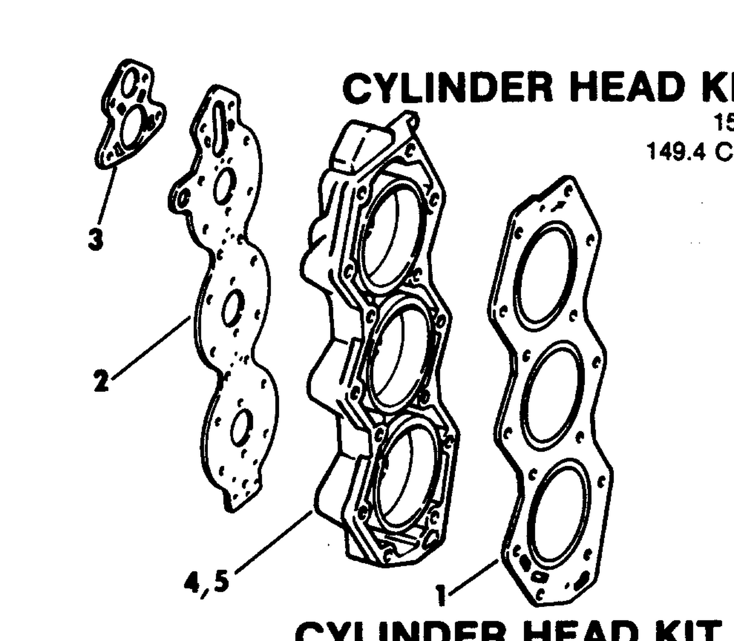 CYLINDER HEAD KIT-LOW COMPRESSION 150-175-200
