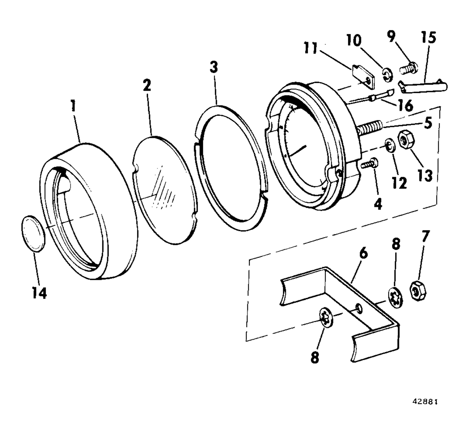 TACHOMETER KIT-SUN SHADE