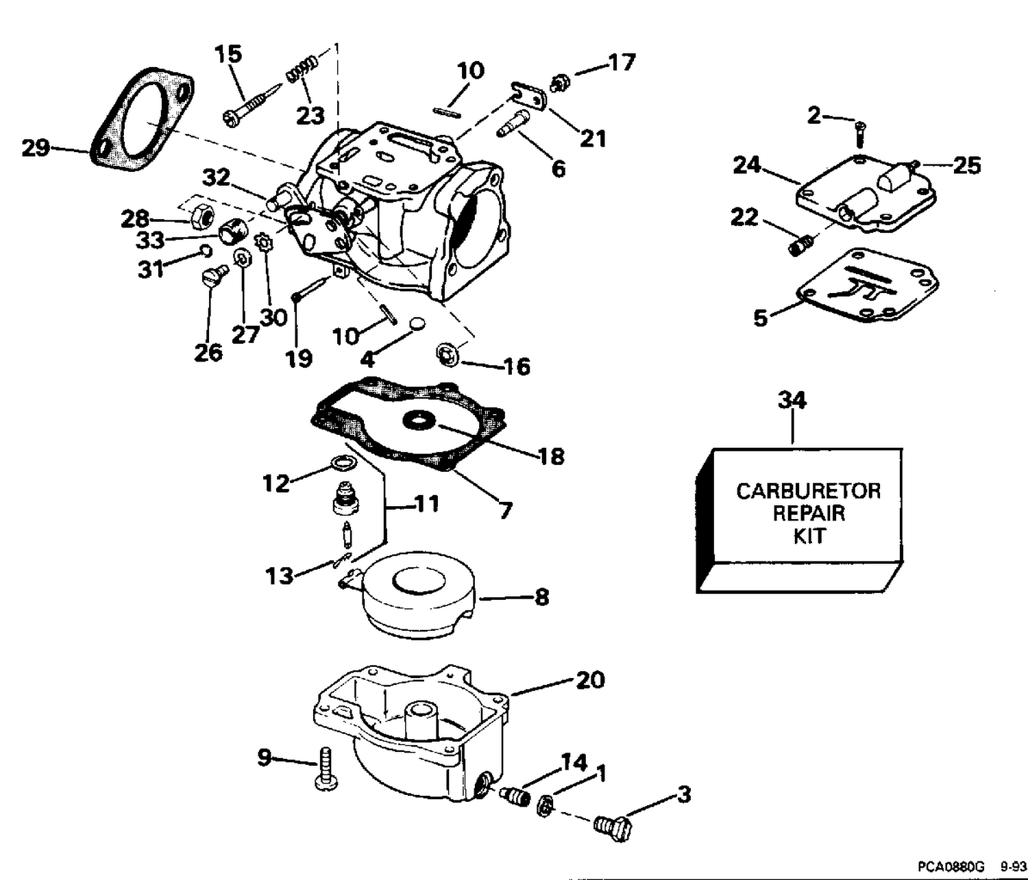 CARBURETOR - 50, 60, 70