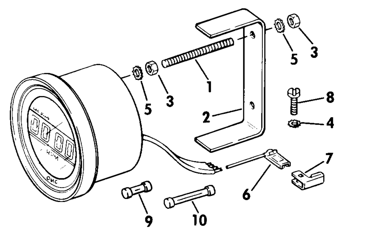 TACHOMETER - FLUSH MOUNT - DIGITAL