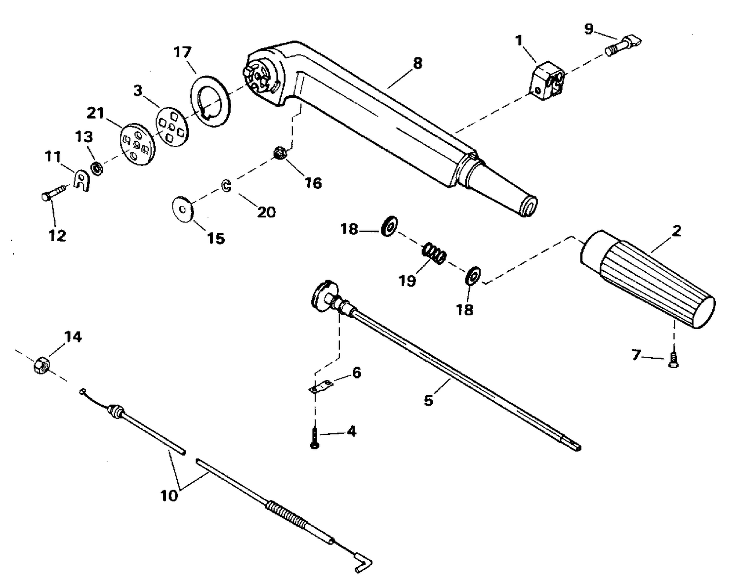 TILLER ARM
