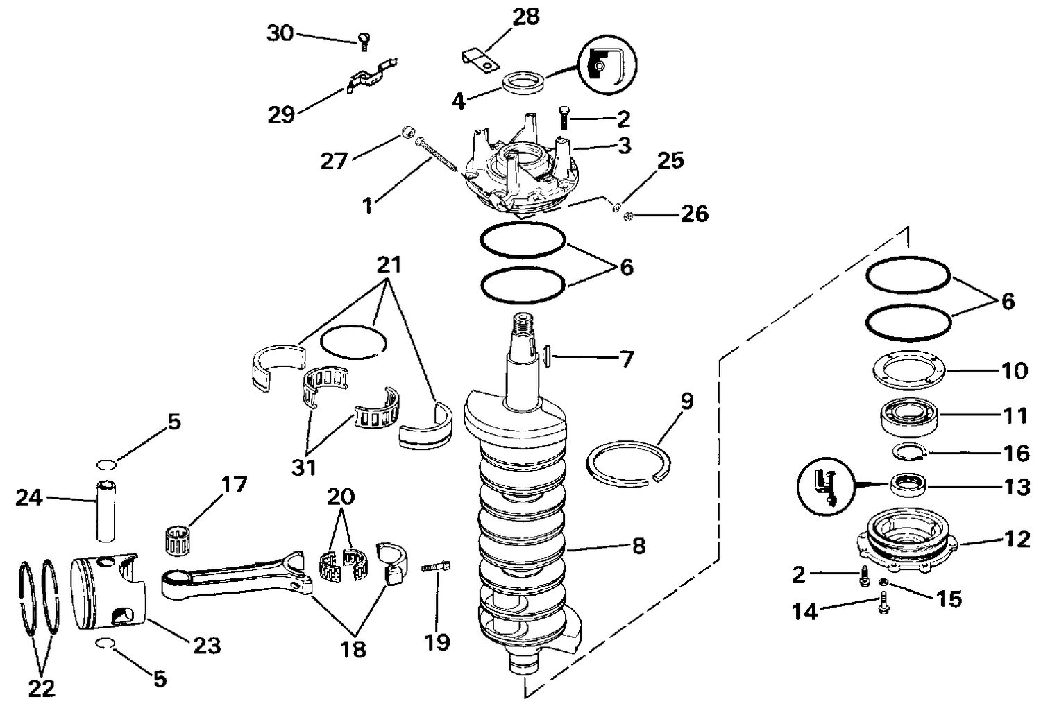 CRANKSHAFT & PISTON
