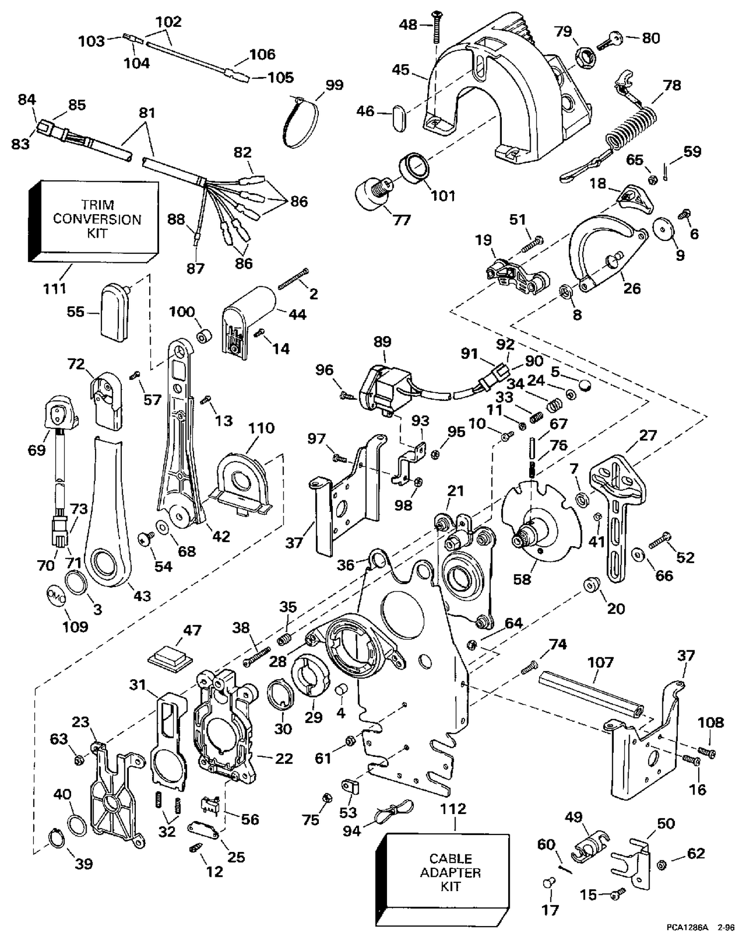 REMOTE CONTROL - BINNACLE - SINGLE LEVEL - KEY SWITCH