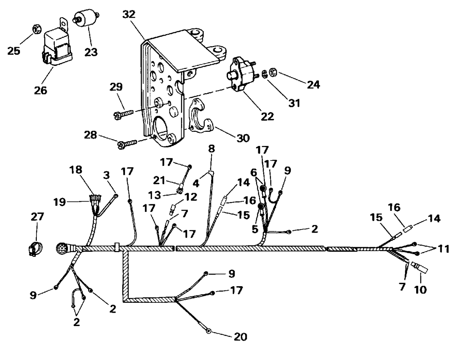 ENGINE WIRE HARNESS & SHIFT MODULE