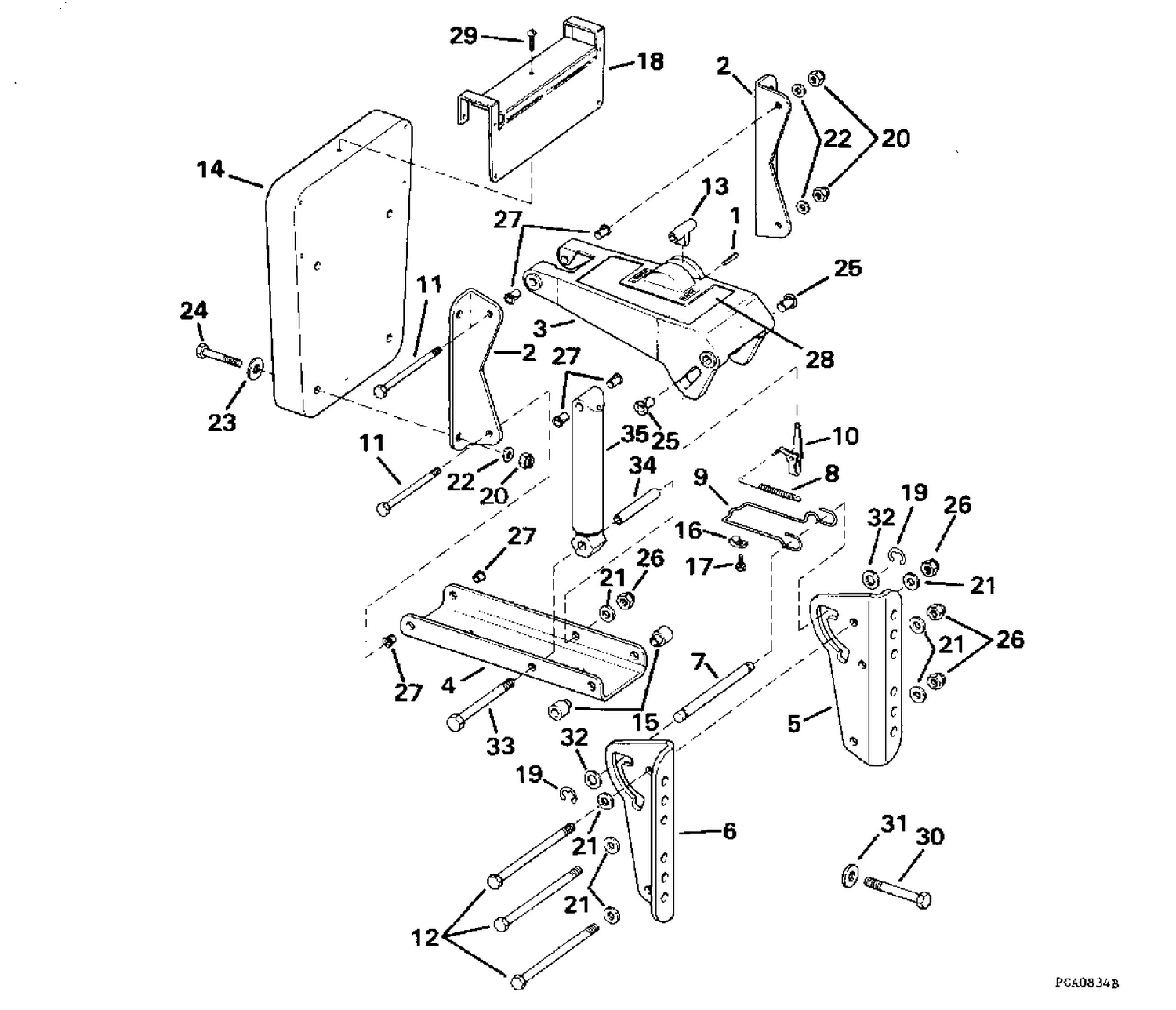AUXILIARY MOTOR BRACKET KIT - 2 THRU 15
