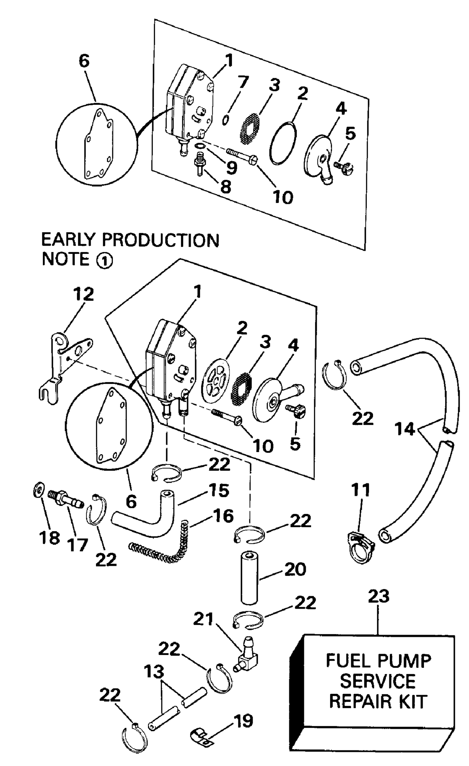FUEL PUMP - ELECTRIC START MODELS