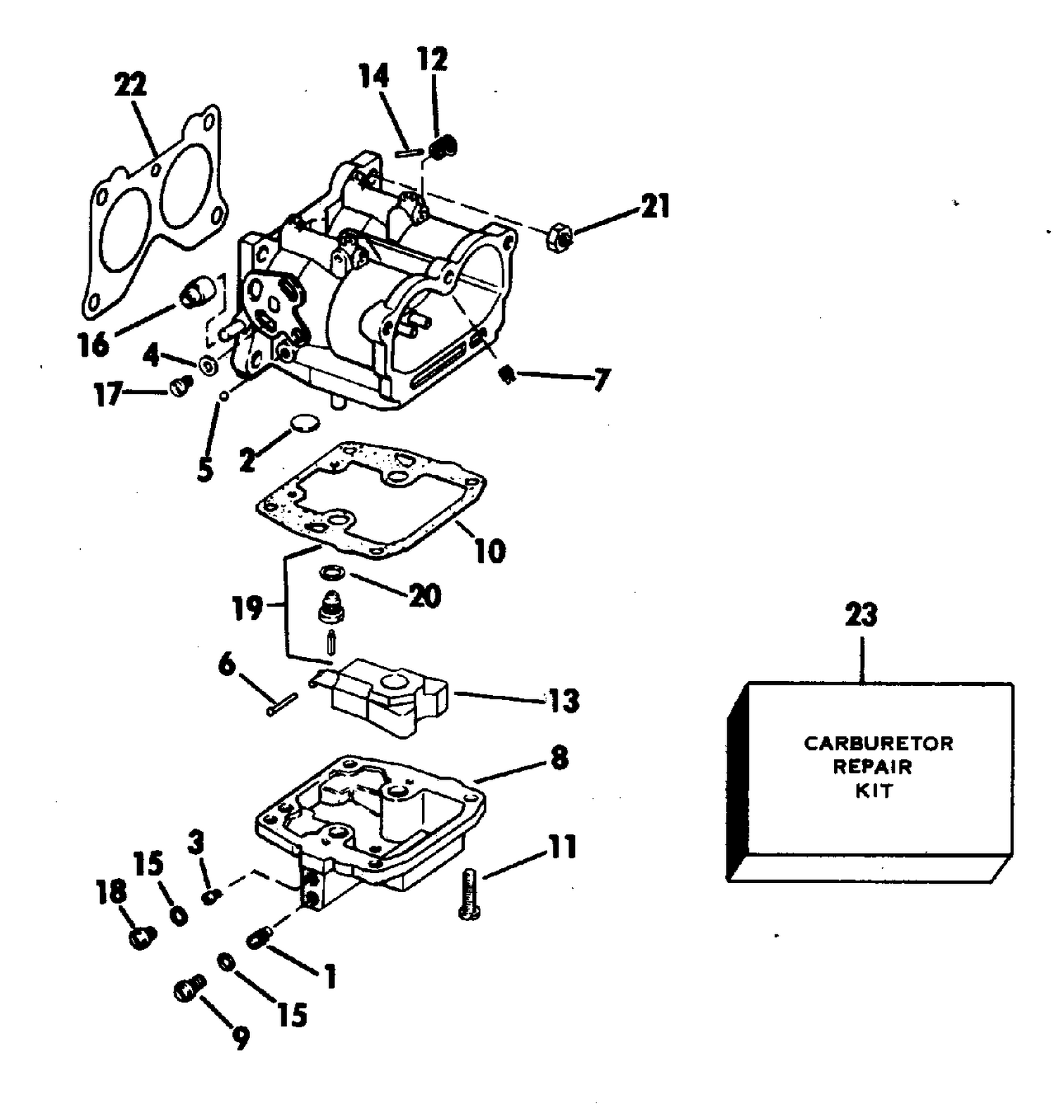 CARBURETOR-EARLY PRODUCTION 90-115 ONLY