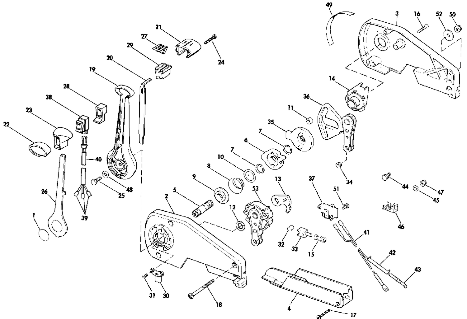 REMOTE CONTROL ASSEMBLY - SINGLE LEVER