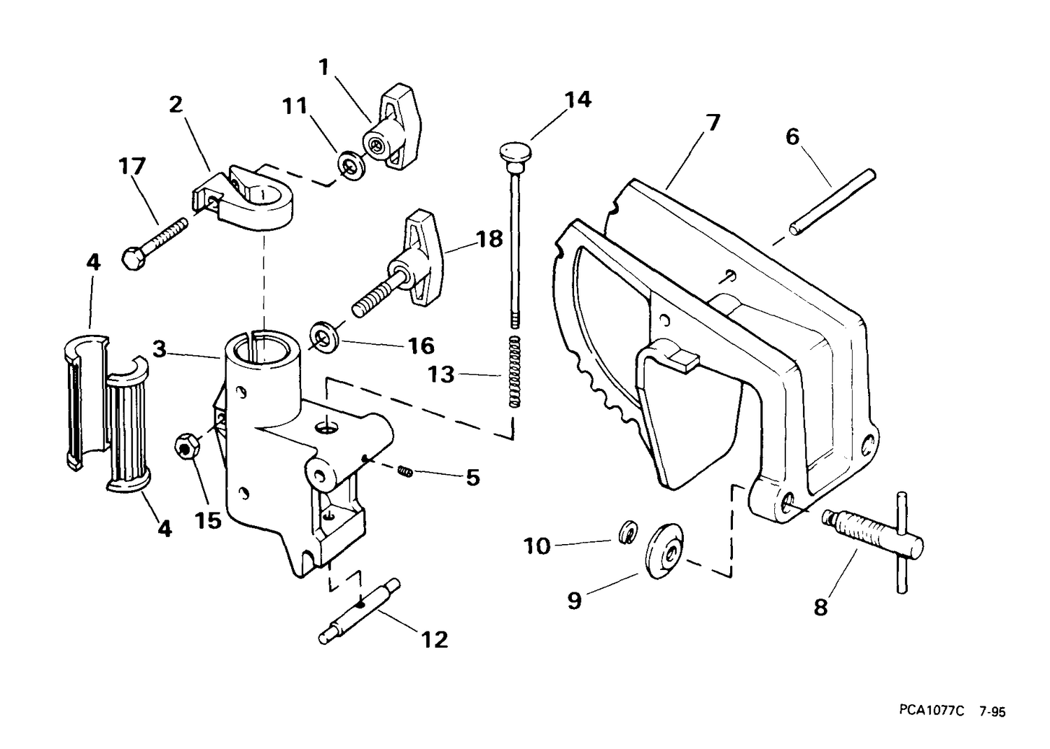 TRANSOM MOUNT STERN BRACKET