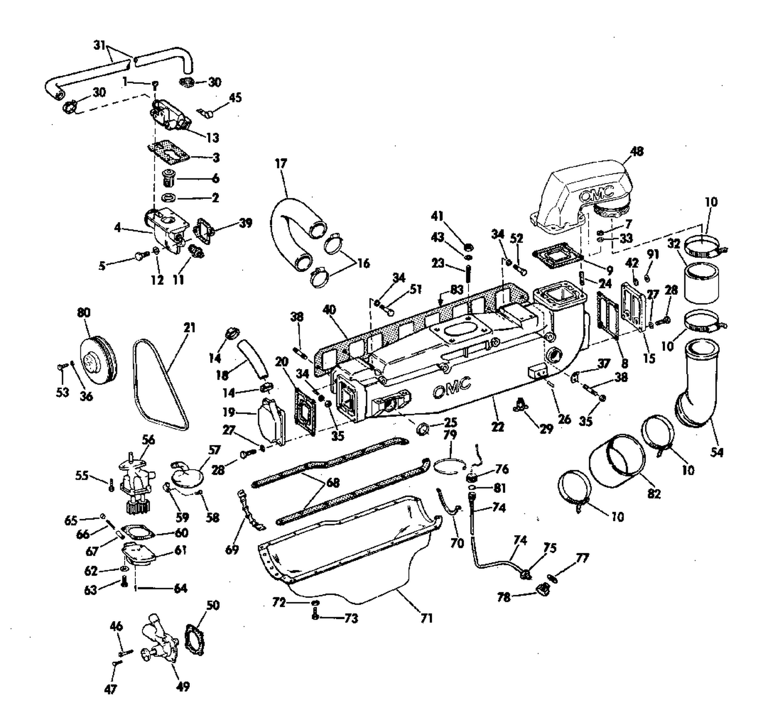 COOLING & OILING GROUP 3.0 LITRE MODELS