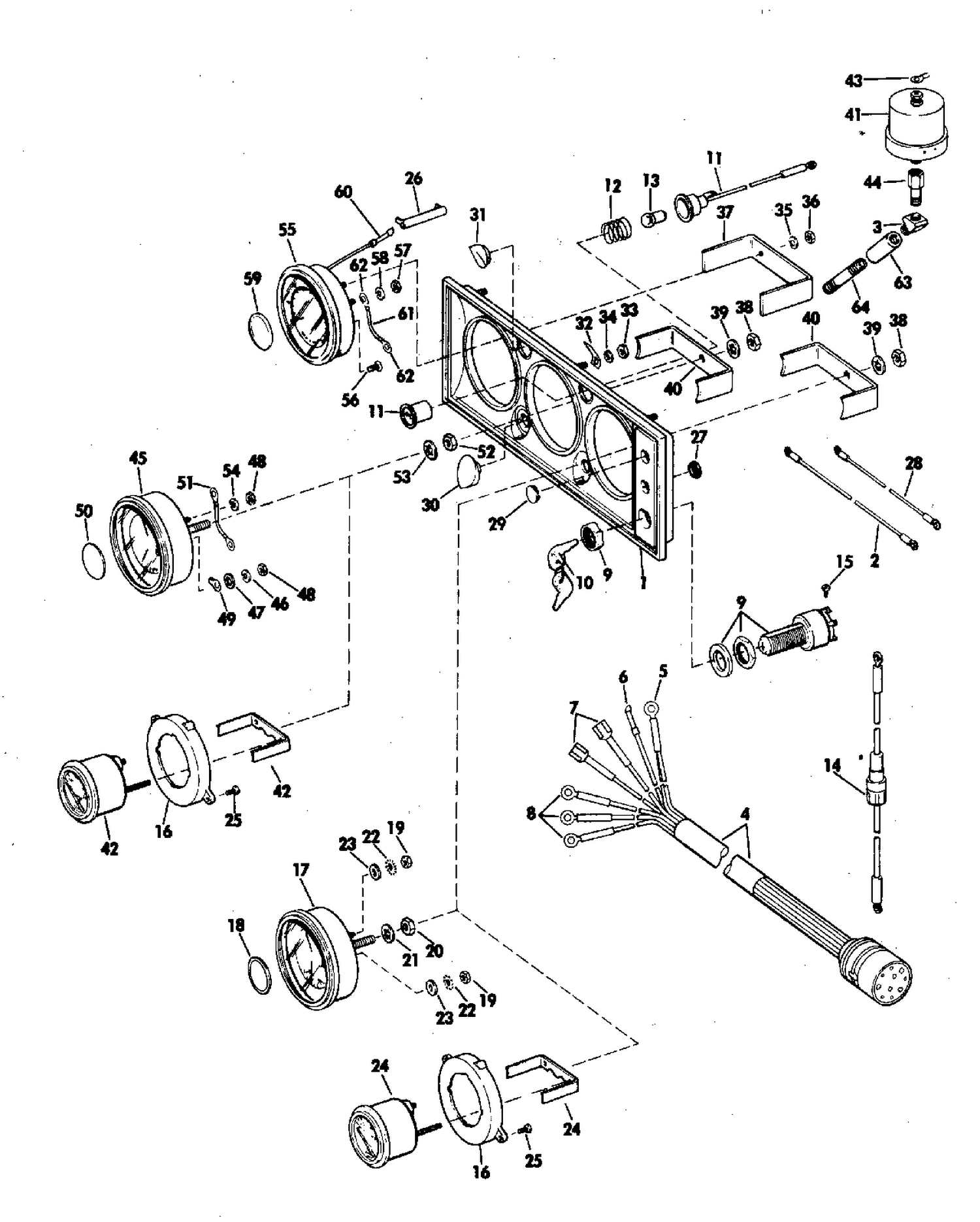 INSTRUMENT, PANEL AND STUD ASSEMBLY OPTIONAL ITEM-ALL MODELS
