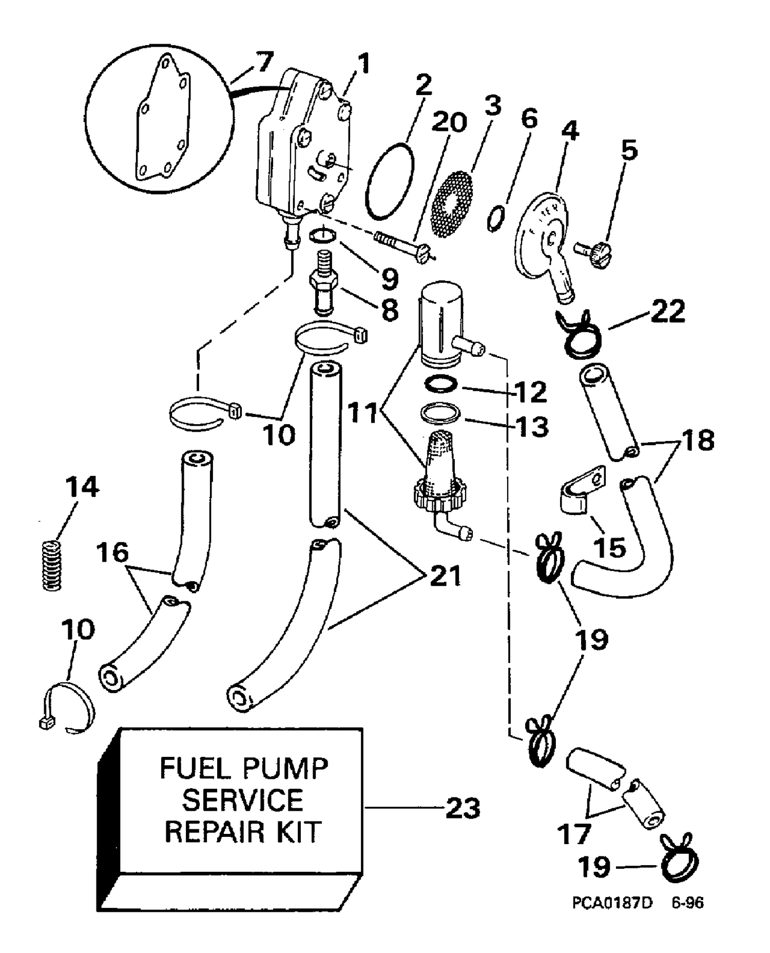 FUEL PUMP & FILTER - "Z" MODEL SUFFIX ONLY
