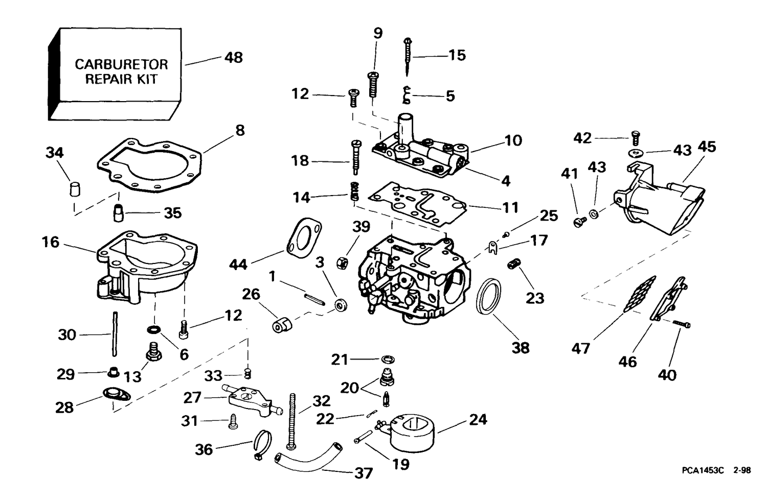 CARBURETOR -- 15 HP