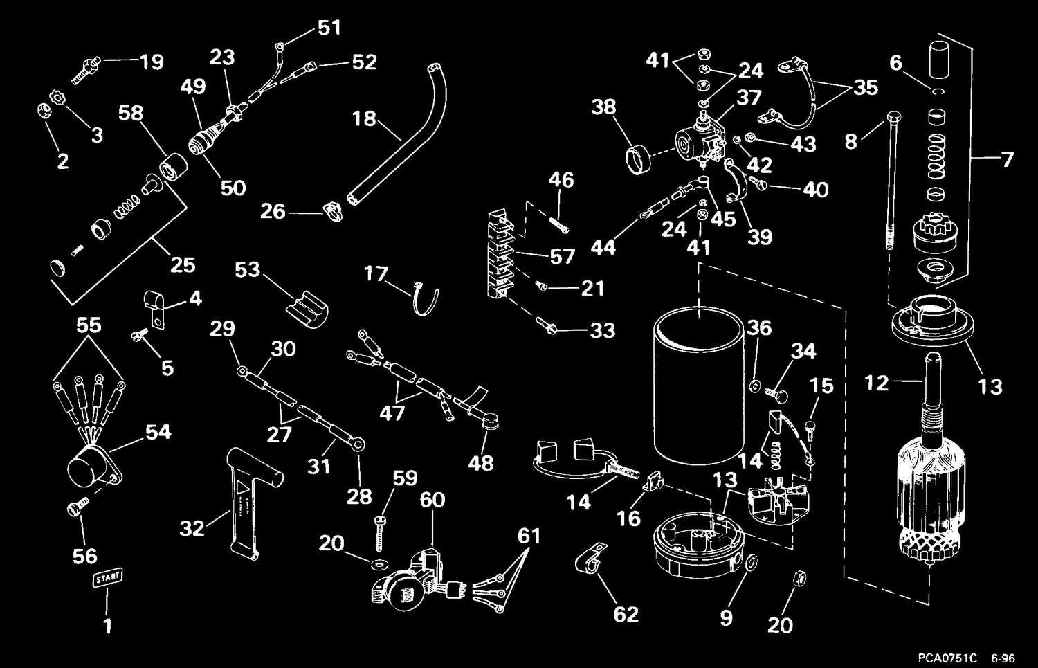 TILLER ELECTRIC STARTING KIT -- 45, 55