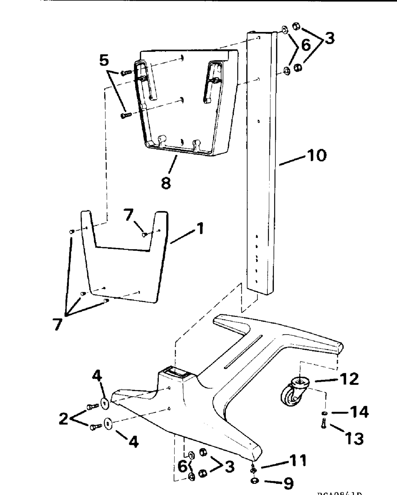 ENGINE DISPLAY STAND - 40 THRU V6