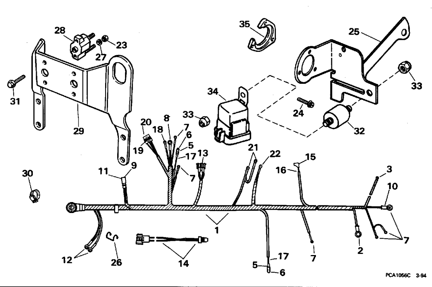WIRE HARNESS, BRACKET & SOLENOID