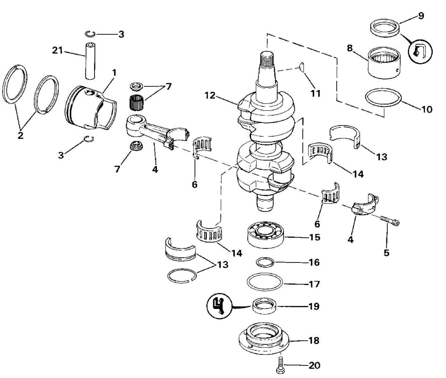 CRANKSHAFT & PISTON