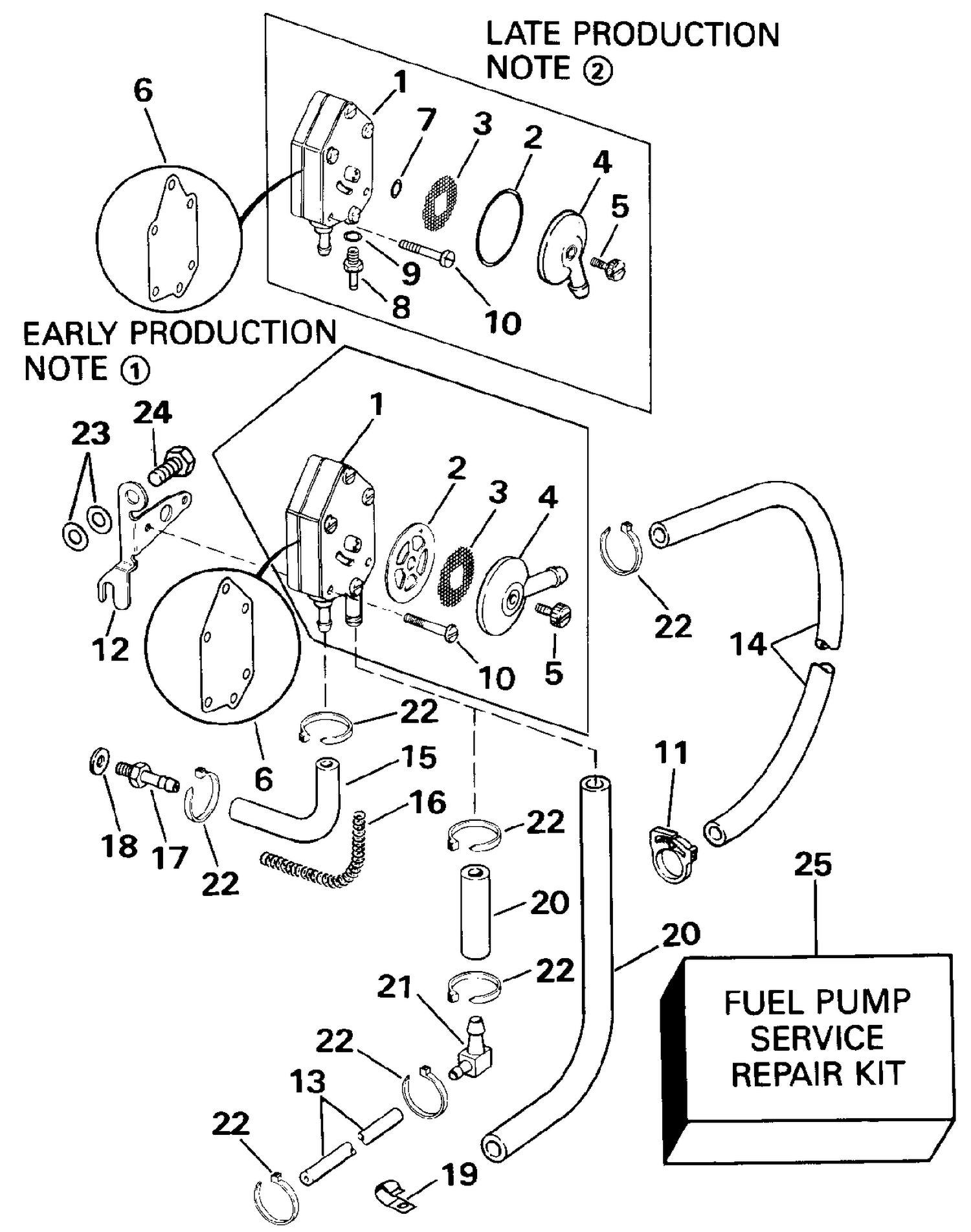 ACCUMIX FUEL PUMP KIT - 9.9, 15 ROPE START MODELS
