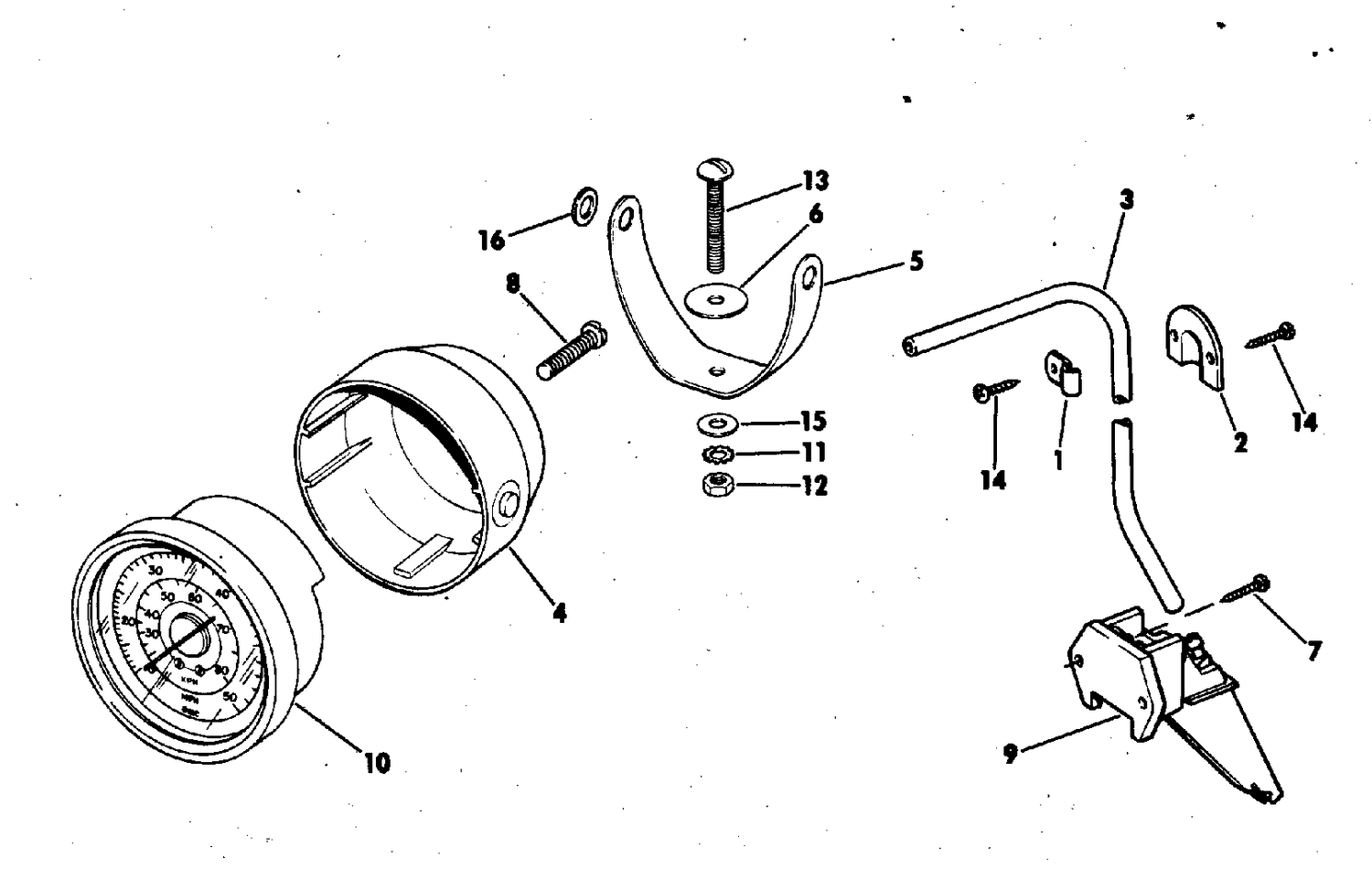 SPEEDOMETER KIT-POD MOUNT