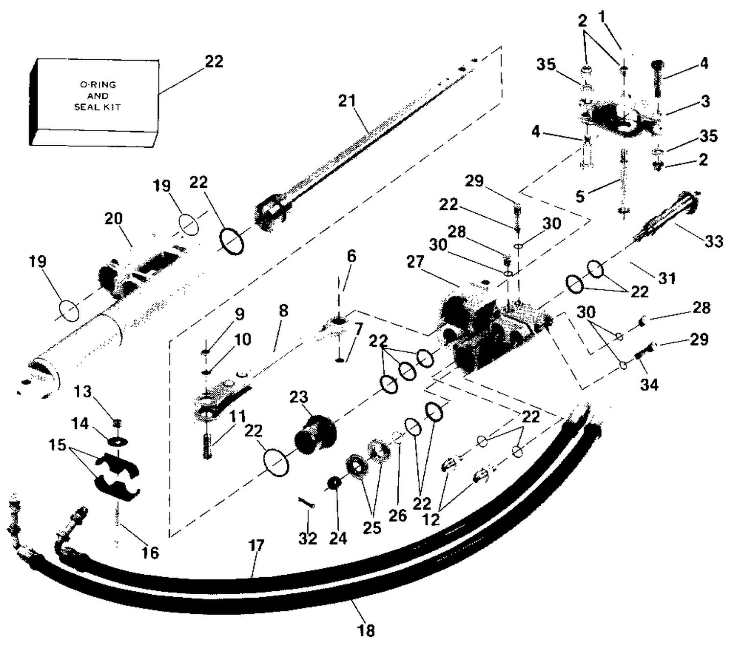 STEERING CYLINDER KIT - STARBOARD