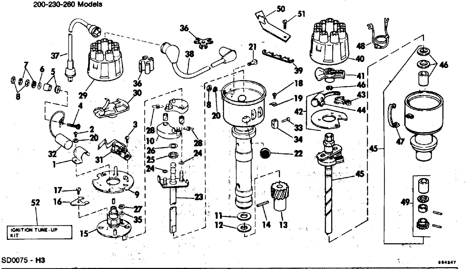DISTRIBUTOR GROUP 200-230-260 MODELS