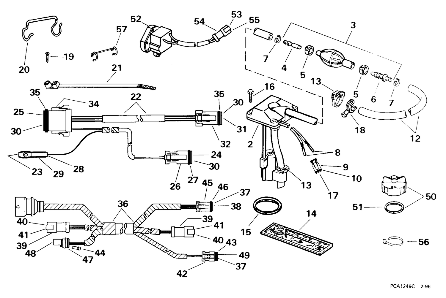 ENGINE CABLE ADAPTER KIT -- 95 BOAT TO 99 ENGINE (1)