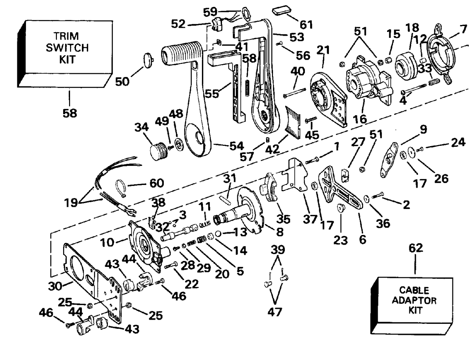 REMOTE CONTROL ASSEMBLY - CONCEALED SIDE MOUNT