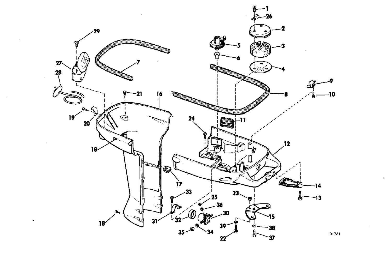 LOWER MOTOR COVER GROUP ELECTRIC SHIFT