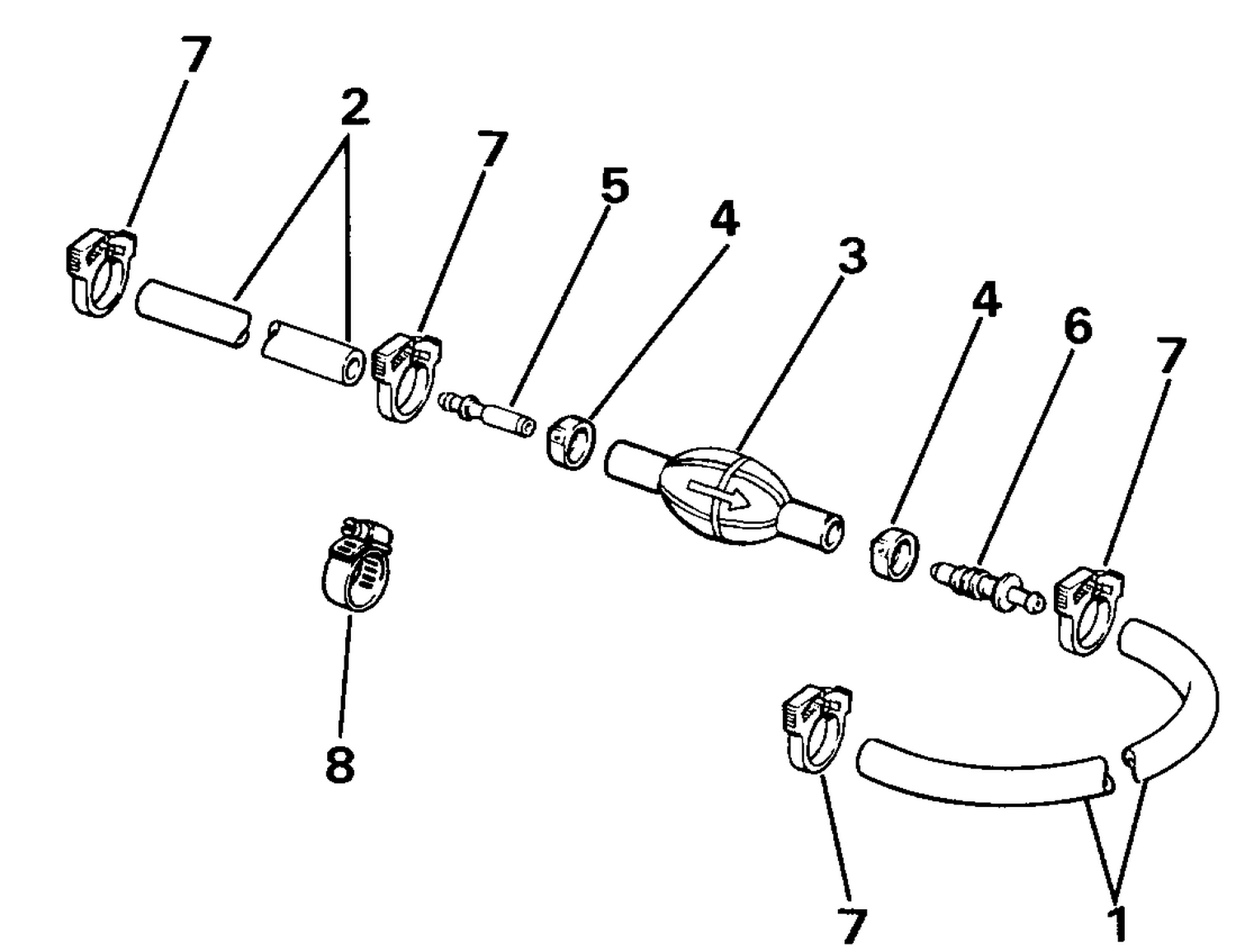 PRIMER BULB & HOSE KIT - 3/8 IN. I.D. HOSE