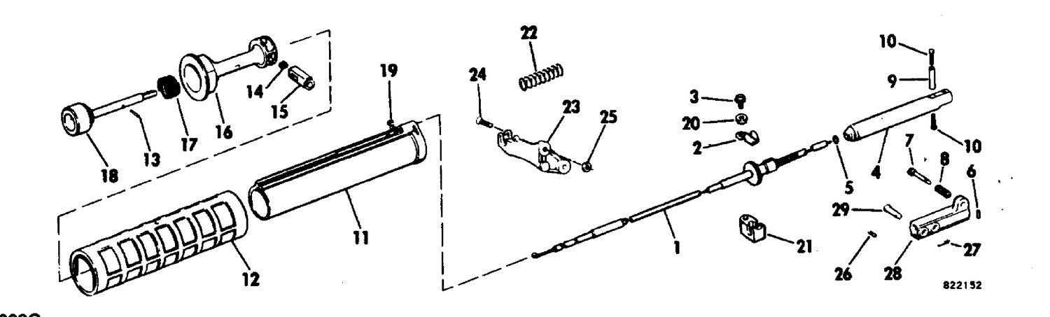 SHIFT HANDLE KIT 6RS,9.9,15