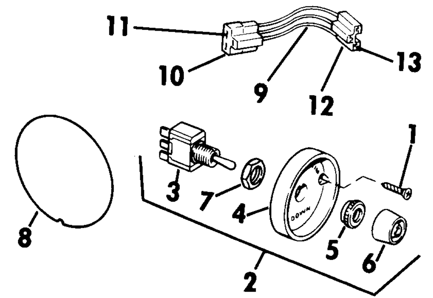 TRIM/TILT SWITCH CONVERSION KIT P/N 174290