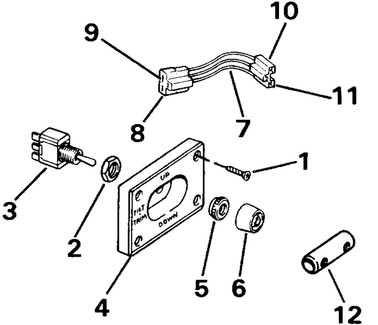 TRIM/TILT SWITCH CONVERSION KIT-DUAL ENGINE