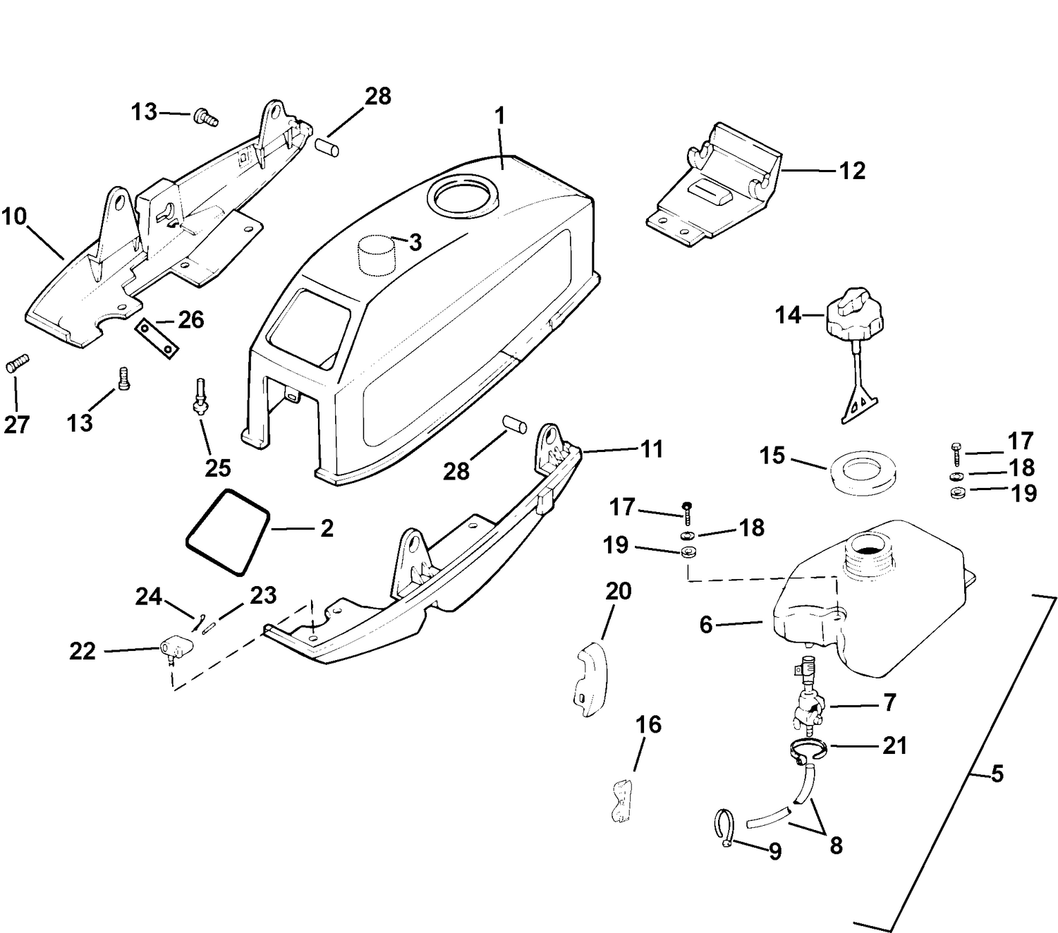 ENGINE COVER & FUEL TANK