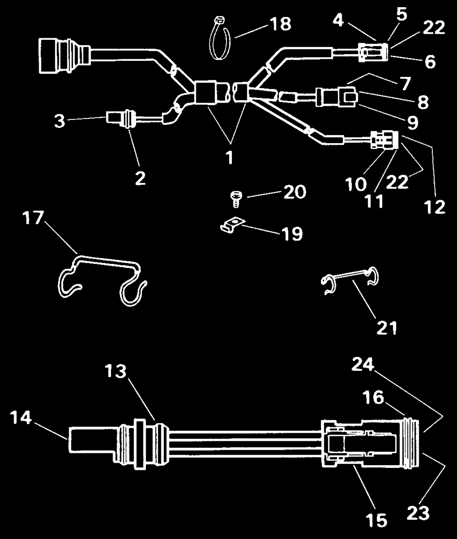 ENGINE CABLE ADAPTER KIT -- 95 BOAT TO 98 ENGINE P/N 176349