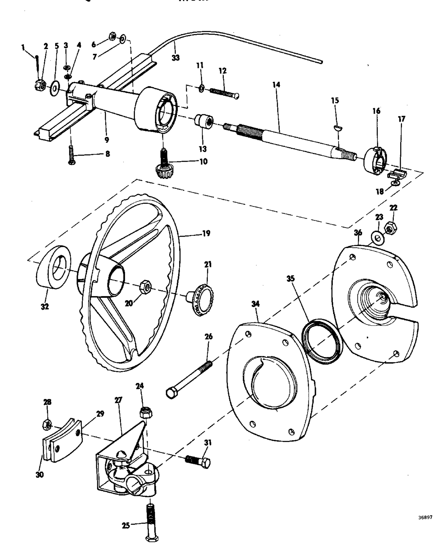 MECHANICAL STEERING GROUP MORSE SYSTEM