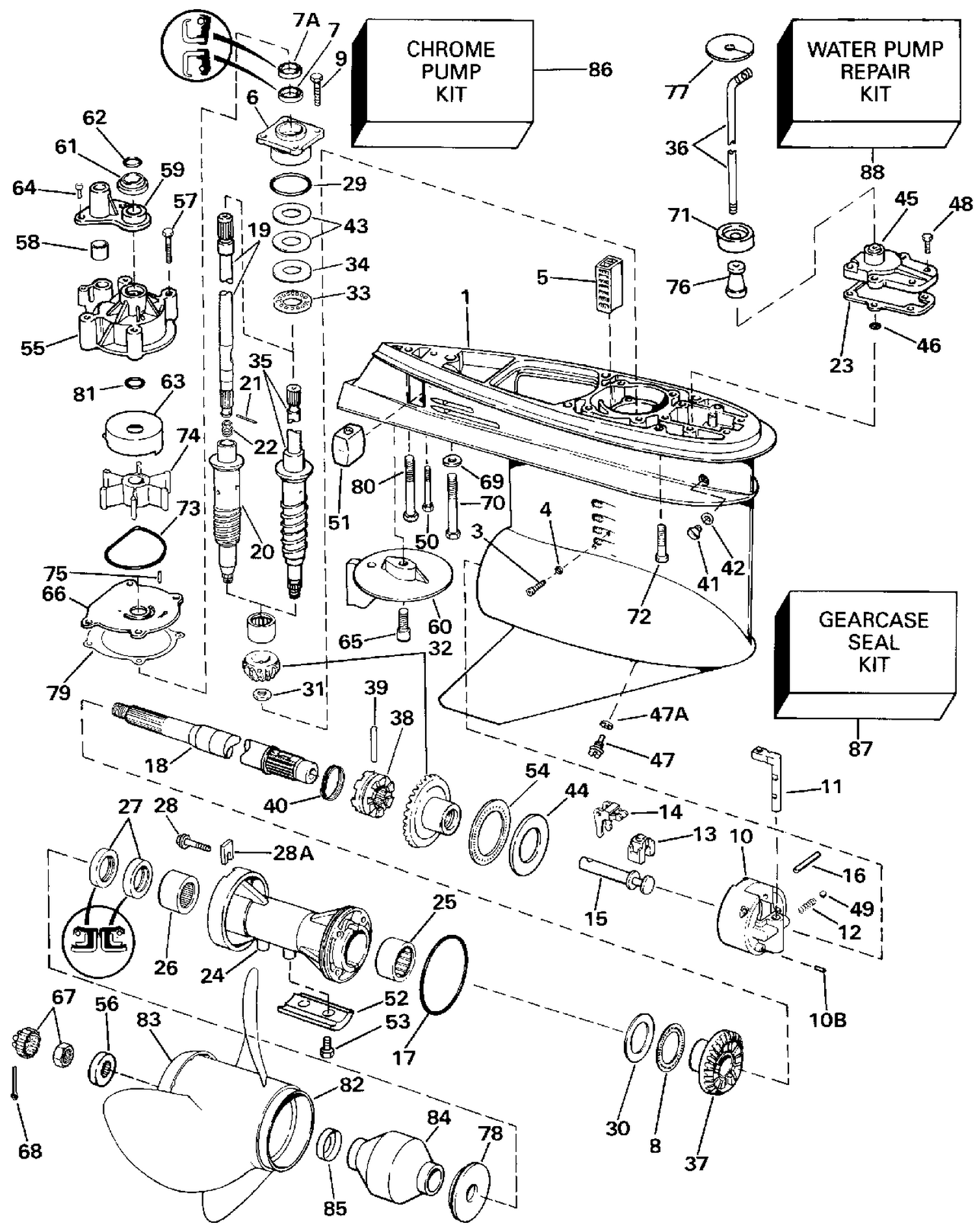 GEARCASE - STANDARD ROTATION LATE PRODUCTION