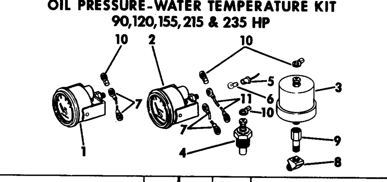 INSTRUMENTS-RING BEZEL OIL PRESSURE-WATER TEMPERATURE KIT