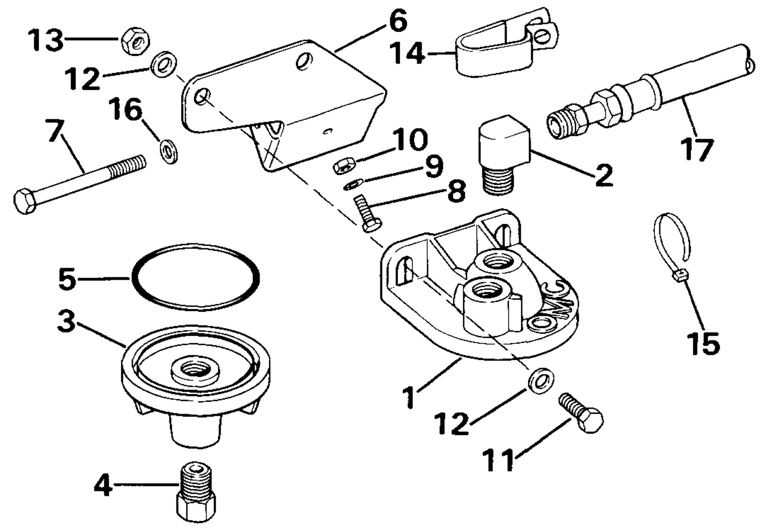 REMOTE OIL FILTER KIT 4.3 MODELS