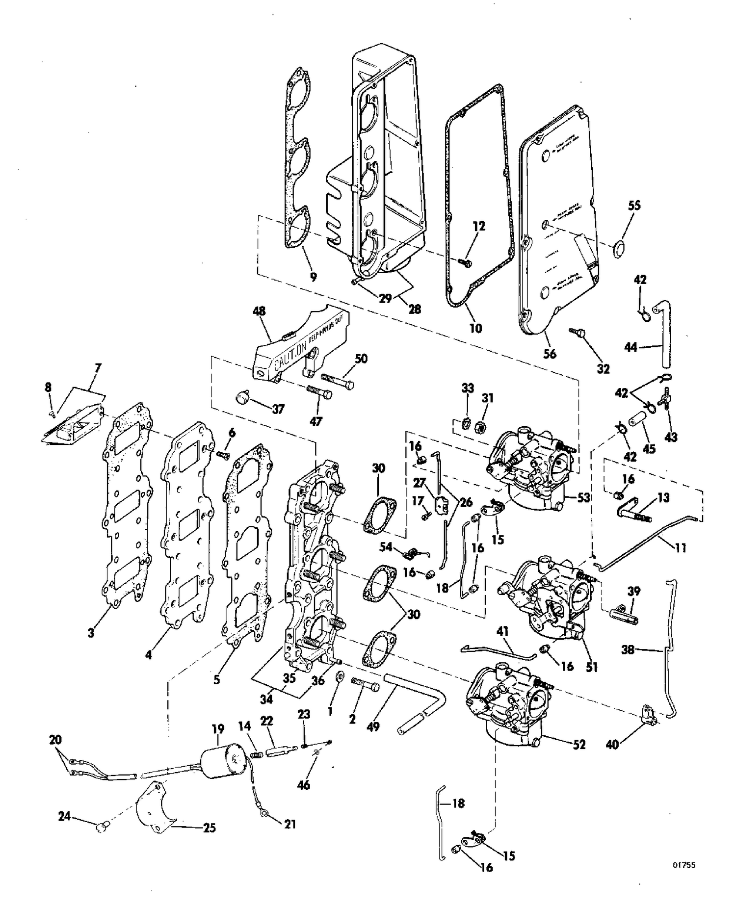INTAKE MANIFOLD AND CARBURETOR GROUP