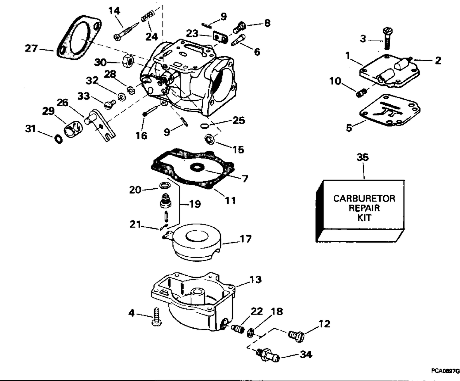CARBURETOR - ALL 55 MODELS, 40RW