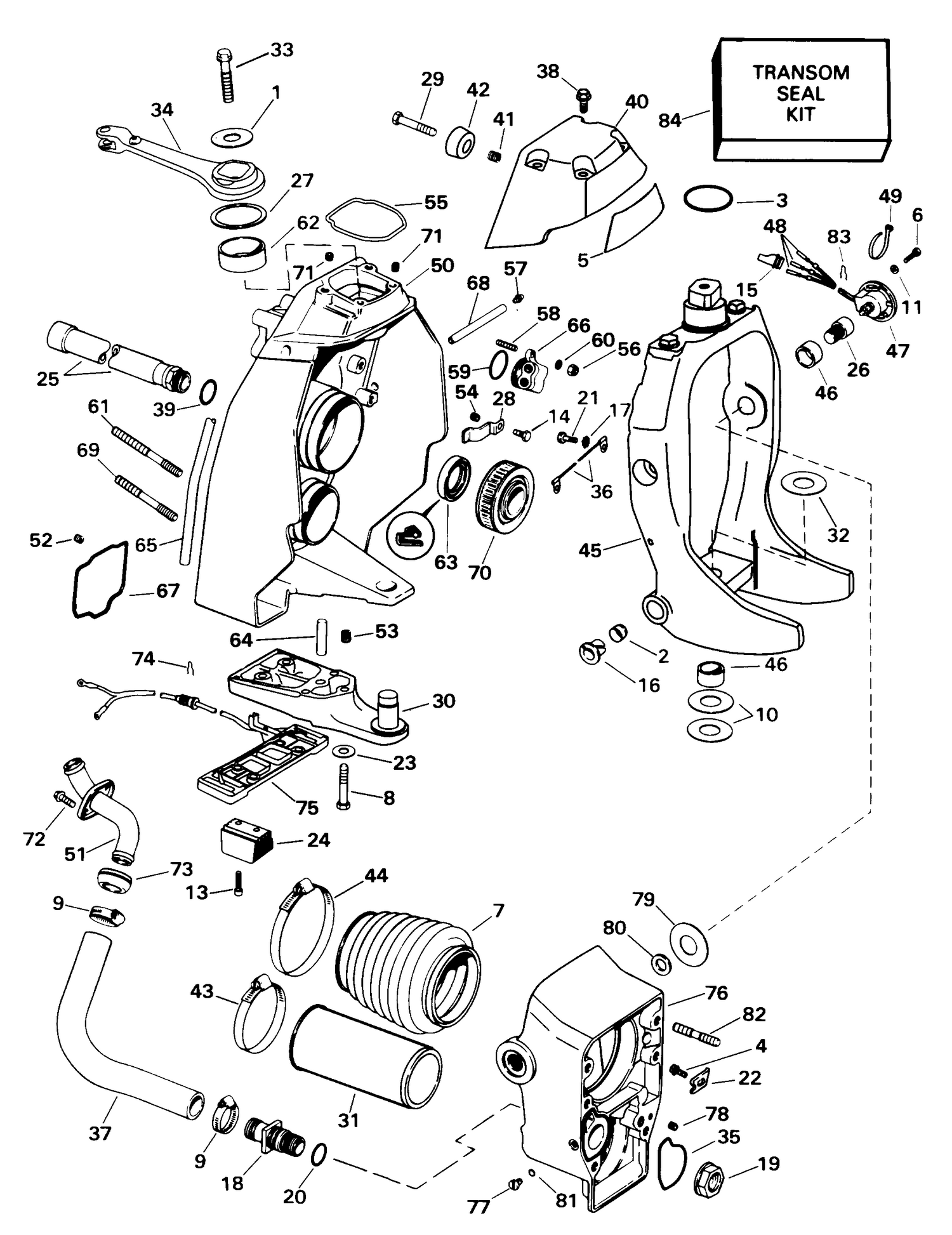 TRANSOM MOUNT -- 3868849 MODEL TRANSOM MOUNT