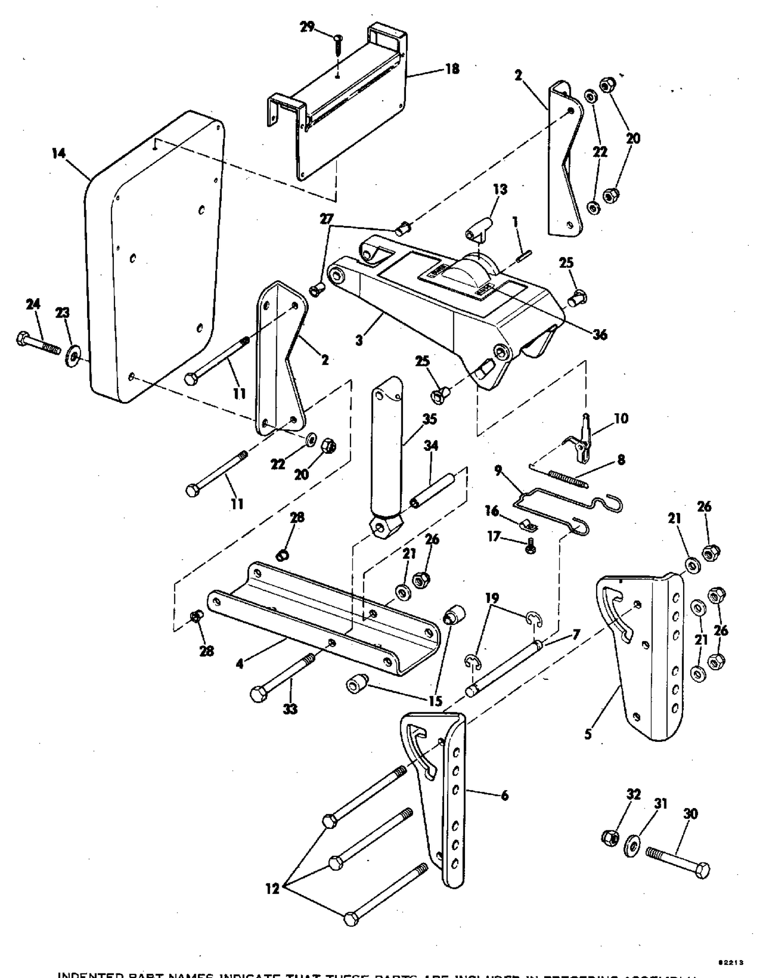 AUXILIARY MOTOR BRACKET KIT 2 THRU 15 HP